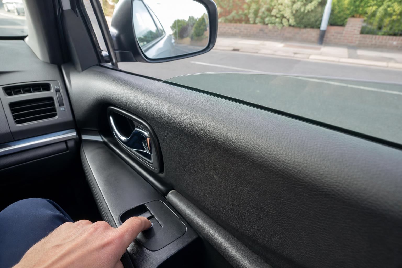 Operating the electric window switch